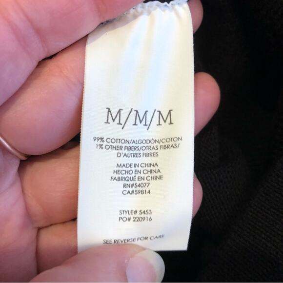 Cabi Switch black v neck full zip front cardigan sweater size Medium #5453 - Picture 14 of 16